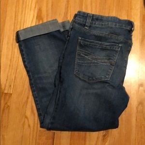 WHBM Slim crop cuffed jeans